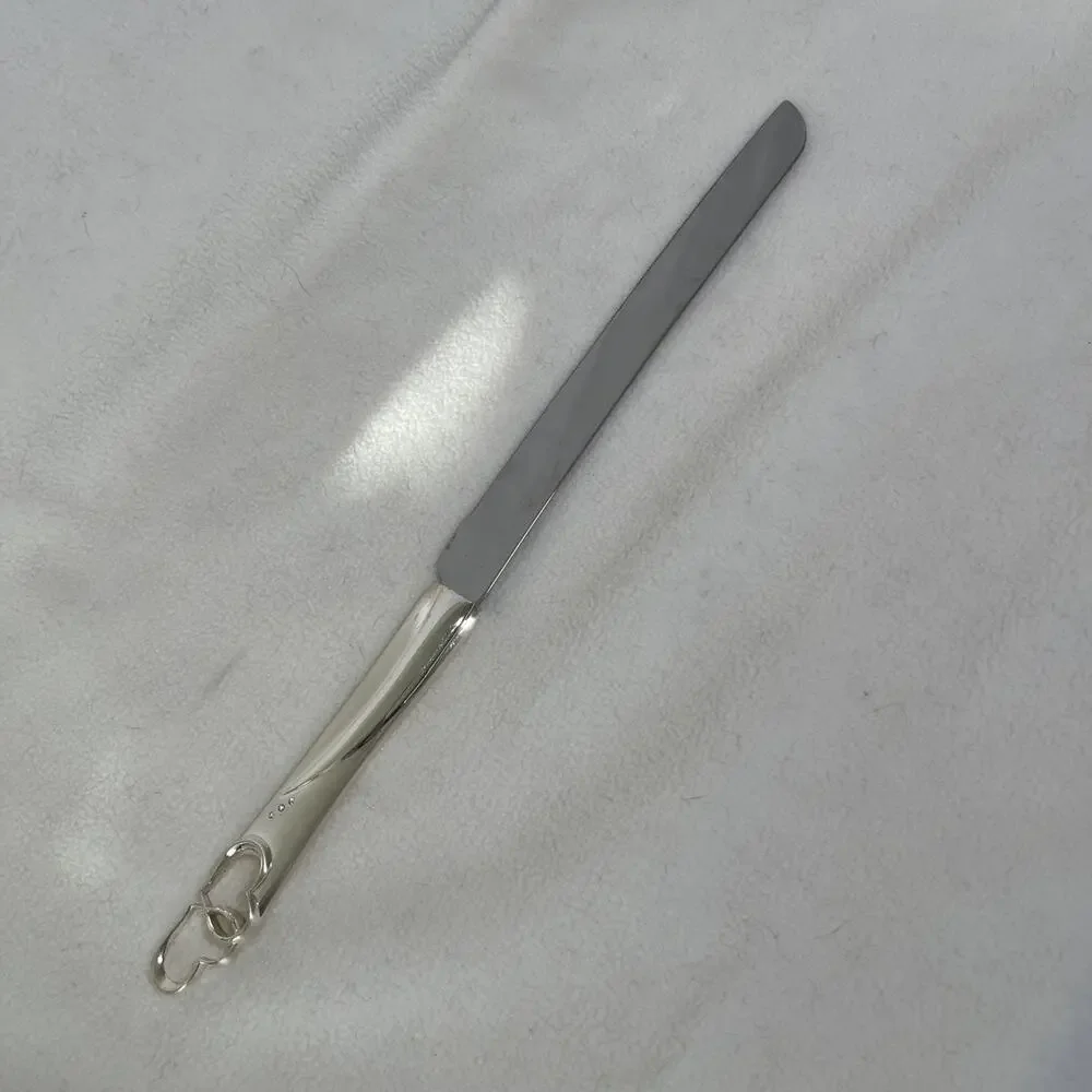Stainless Steel Hearts And Rhinestones Vintage Carving Knife